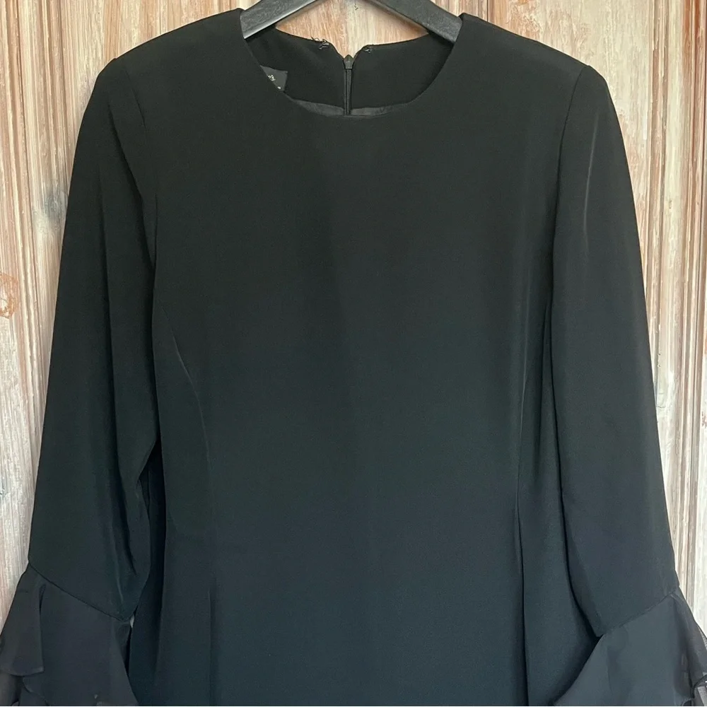 Marlene’s Golden Hanger Vintage Midi Shift Dress Evening Black Size 14 - Picture 2 of 9